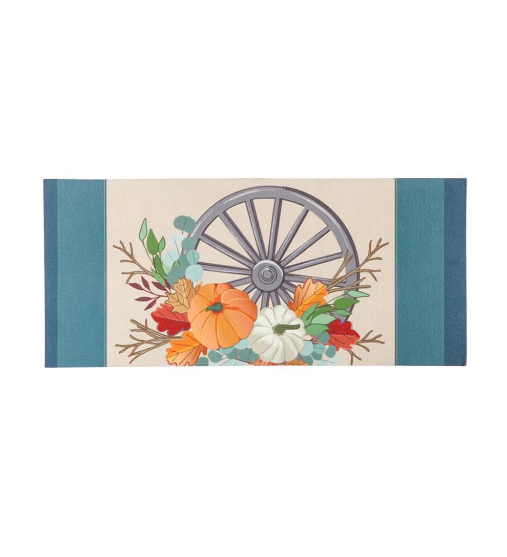 Plow & Hearth Deck & Patio Accents | Outdoor Living Welcome Wagon Wheel Sassafras Switch Mat