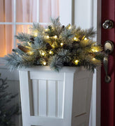 Plow & Hearth Deck & Patio Accents | Outdoor Living Winter Frost Holiday Urn Filler With White And Multicolor Lights