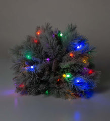 Plow & Hearth Deck & Patio Accents | Outdoor Living Winter Frost Holiday Urn Filler With White And Multicolor Lights