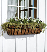 Plow & Hearth Deck Planters | Outdoor Living English Hay Basket Planters With Coco Liners