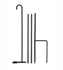 Plow & Hearth Decorative Garden Accents | Yard & Garden 4-Piece Garden Flag Stand With Finial