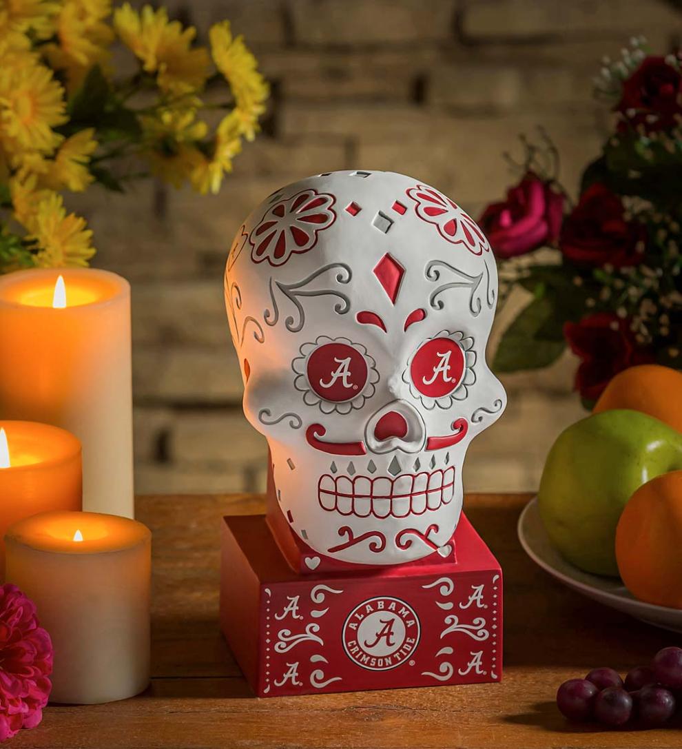 Plow & Hearth Decorative Garden Accents | Yard & Garden Alabama Sugar Skull Statue