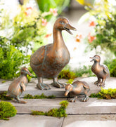 Plow & Hearth Decorative Garden Accents | Yard & Garden Duck Family With Mother And Three Babies, Set Of 4