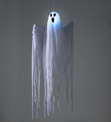 Plow & Hearth Decorative Garden Accents | Yard & Garden Hanging Ghost With Color-Changing Lights