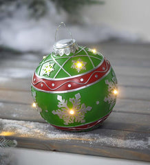 Plow & Hearth Decorative Garden Accents | Yard & Garden Lighted Indoor/Outdoor Decorative Ornament - Green