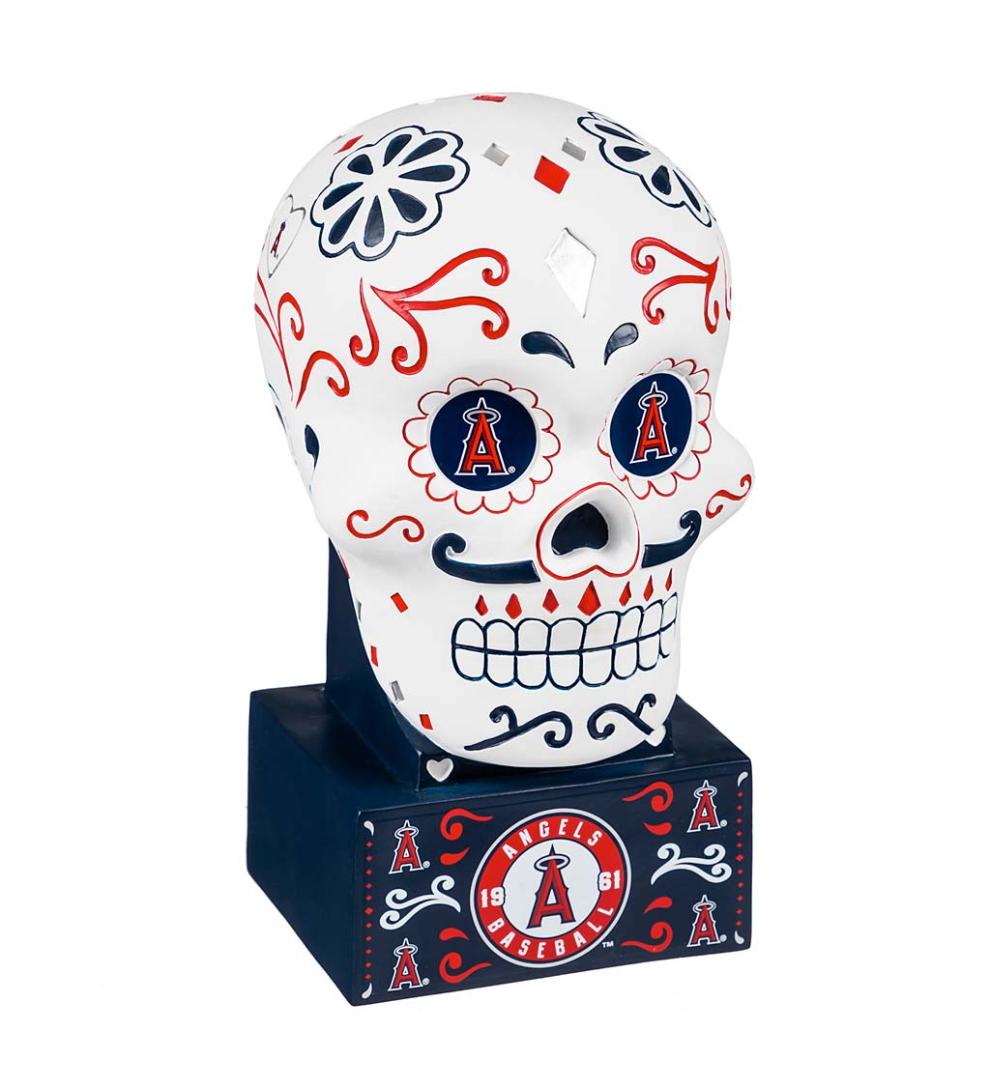 Plow & Hearth Decorative Garden Accents | Yard & Garden Los Angeles Angels Sugar Skull Statue
