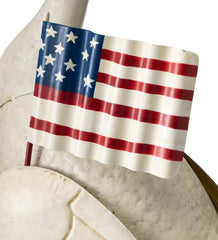 Plow & Hearth Decorative Garden Accents | Yard & Garden Metal Patriotic Goose Statue With American Flag And Top Hat