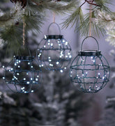 Plow & Hearth Decorative Garden Accents | Yard & Garden Mini Solar Lanterns, Set Of 3