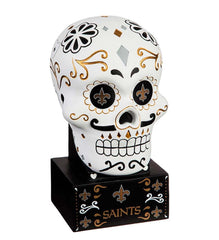 Plow & Hearth Decorative Garden Accents | Yard & Garden New Orleans Saints Sugar Skull Statue
