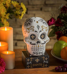 Plow & Hearth Decorative Garden Accents | Yard & Garden New Orleans Saints Sugar Skull Statue