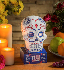 Plow & Hearth Decorative Garden Accents | Yard & Garden New York Giants Sugar Skull Statue