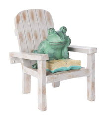 Plow & Hearth Decorative Garden Accents | Yard & Garden Reading Frog Garden Statue