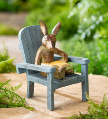 Plow & Hearth Decorative Garden Accents | Yard & Garden Reading Rabbit Garden Statue