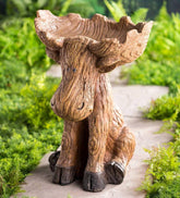 Plow & Hearth Decorative Garden Accents | Yard & Garden Resin Moose Birdbath