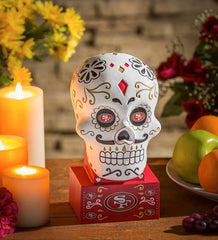 Plow & Hearth Decorative Garden Accents | Yard & Garden San Francisco 49Ers Sugar Skull Statue