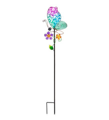 Plow & Hearth Decorative Garden Accents | Yard & Garden Secret Solar Garden Stake - Bird