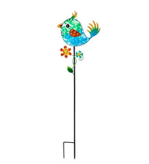 Plow & Hearth Decorative Garden Accents | Yard & Garden Secret Solar Garden Stake - Bird