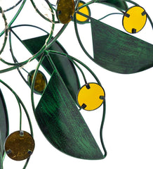 Plow & Hearth Decorative Garden Accents | Yard & Garden Solar Green Leaf And Jewels Spinner