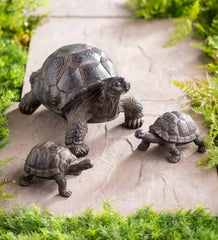 Plow & Hearth Decorative Garden Accents | Yard & Garden Tortoise Family Resin Garden Accents