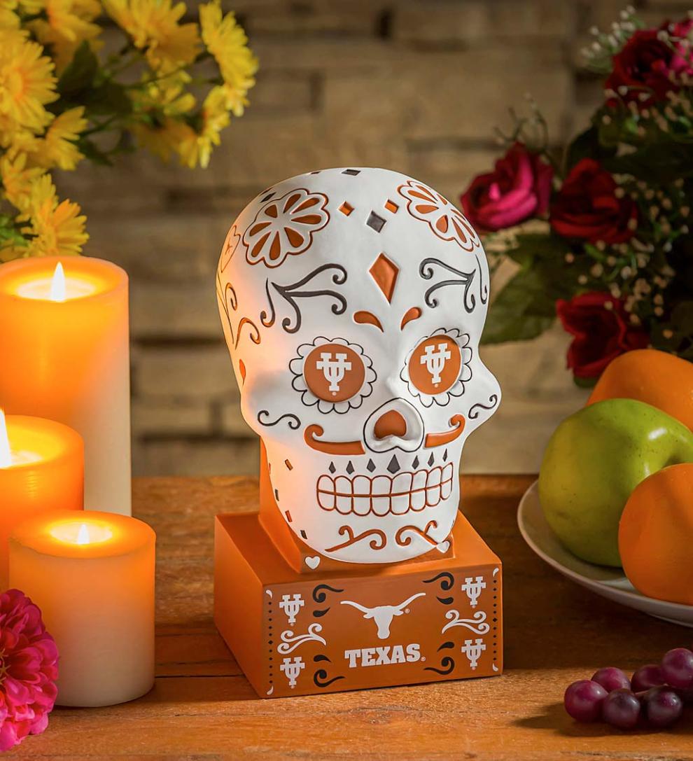 Plow & Hearth Decorative Garden Accents | Yard & Garden University Of Texas, Sugar Skull Statue