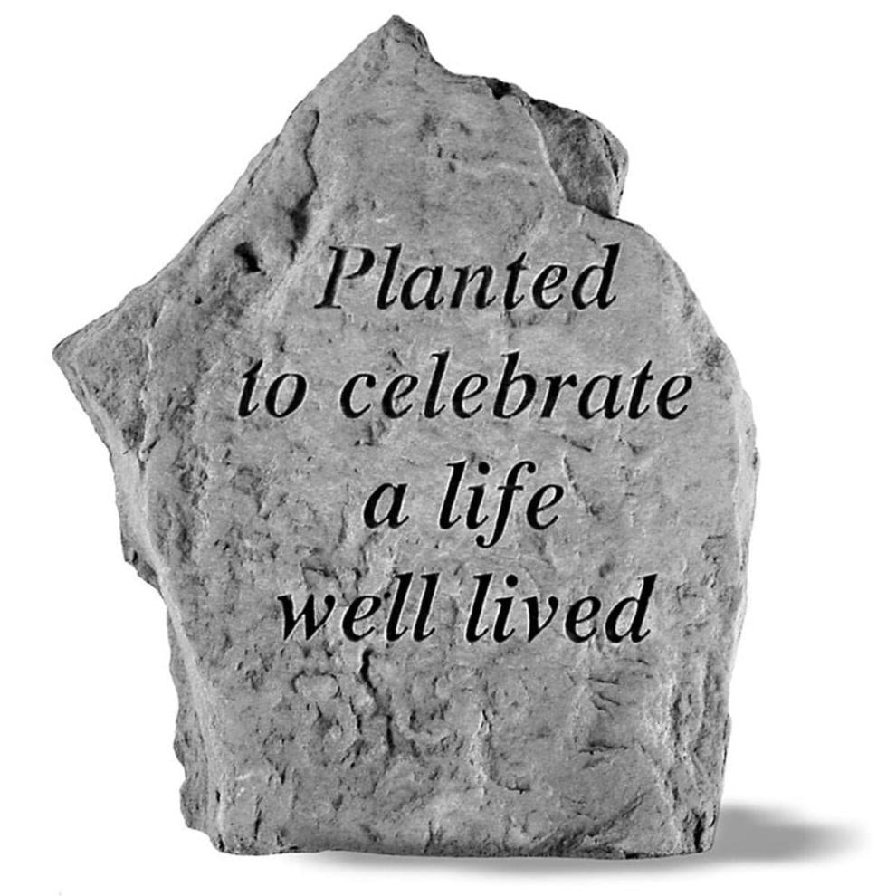 Plow & Hearth Decorative Garden Accents | Yard & Garden Usa-Made Cast Stone Life Well Lived Memorial Plaque