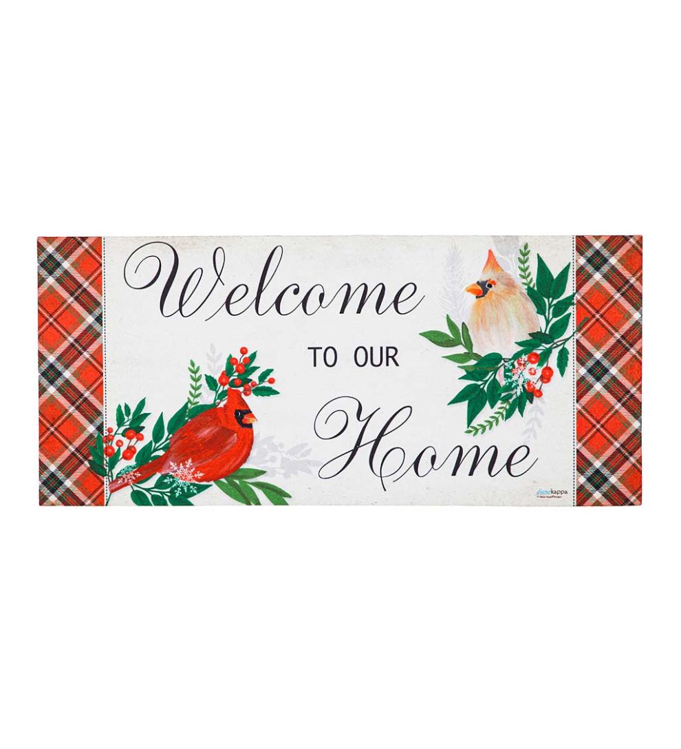 Plow & Hearth Doormats & Boot Trays | Outdoor Living Cardinal Pair Holiday Welcome Sassafras Switch Mat