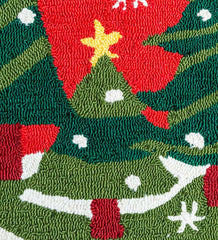 Plow & Hearth Doormats & Boot Trays | Outdoor Living Christmas Trees Holiday Hooked Accent Rug