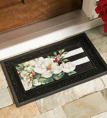 Plow & Hearth Doormats & Boot Trays | Outdoor Living Holiday Magnolias Sassafras Switch Mat