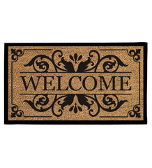 Plow & Hearth Doormats | Indoor Living Cambridge Welcome Coir Mat