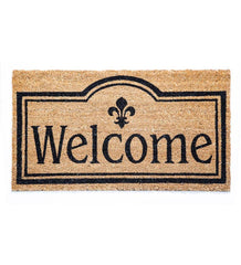 Plow & Hearth Doormats | Indoor Living Fleur De Lis Coir Welcome Mat