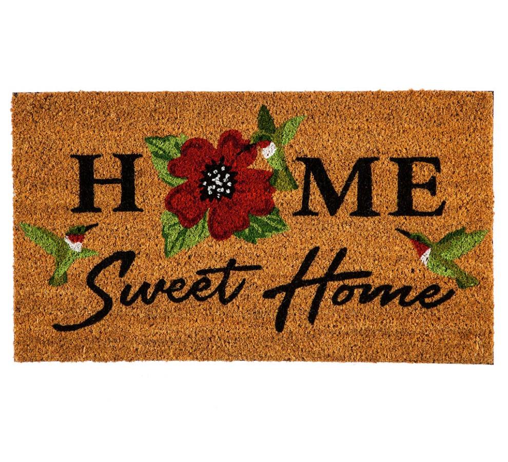 Plow & Hearth Doormats | Indoor Living Home Sweet Home Hummingbirds Coir Mat