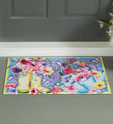 Plow & Hearth Doormats | Indoor Living Indoor/Outdoor Floral Boots Embossed Floor Mat
