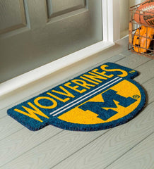 Plow & Hearth Doormats | Indoor Living Ncaa Team Shaped Coir Door Mat - Auburn Tigers