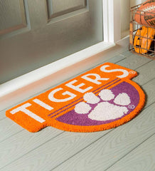 Plow & Hearth Doormats | Indoor Living Ncaa Team Shaped Coir Door Mat - Auburn Tigers