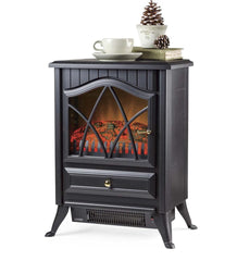 Plow & Hearth Electric Fireplaces & Stoves | Fireplace & Hearth Compact Electric Stove - Black