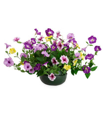 Plow & Hearth Faux Flowers & Plants | Indoor Living Faux Petunia Urn Filler - Purple