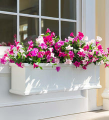 Plow & Hearth Faux Flowers & Plants | Indoor Living Faux Petunias Window Box Filler - Pink