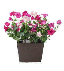 Plow & Hearth Faux Flowers & Plants | Indoor Living Faux Petunias Window Box Filler - Pink