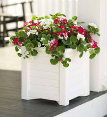 Plow & Hearth Faux Flowers & Plants | Indoor Living Faux Red And White Geranium Urn/Planter Filler