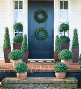 Plow & Hearth Faux Flowers & Plants | Indoor Living Indoor/Outdoor Faux Boxwood Greenery Accents