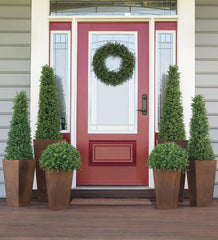 Plow & Hearth Faux Flowers & Plants | Indoor Living Indoor/Outdoor Faux Boxwood Greenery Accents
