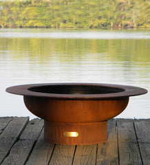 Plow & Hearth Fire Pits | Fireplace & Hearth American-Made Firepit Art Saturn Fire Pit
