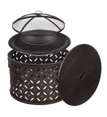 Plow & Hearth Fire Pits | Fireplace & Hearth Cylinder Lattice Fire Pit