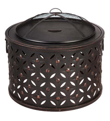 Plow & Hearth Fire Pits | Fireplace & Hearth Cylinder Lattice Fire Pit