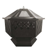 Plow & Hearth Fire Pits | Fireplace & Hearth Hexagon Wood-Burning Fire Pit