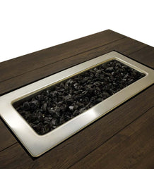 Plow & Hearth Fire Pits | Fireplace & Hearth Kamden Propane Gas Fire Pit With Faux Wood Tabletop And Glass Rocks