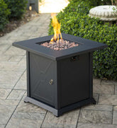 Plow & Hearth Fire Pits | Fireplace & Hearth Sandford Propane Gas Fire Pit With Tabletop Insert And Lava Rocks