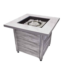 Plow & Hearth Fire Pits | Fireplace & Hearth Tidewater Propane Gas Fire Pit With Tabletop Insert, Fire Glass And Cover