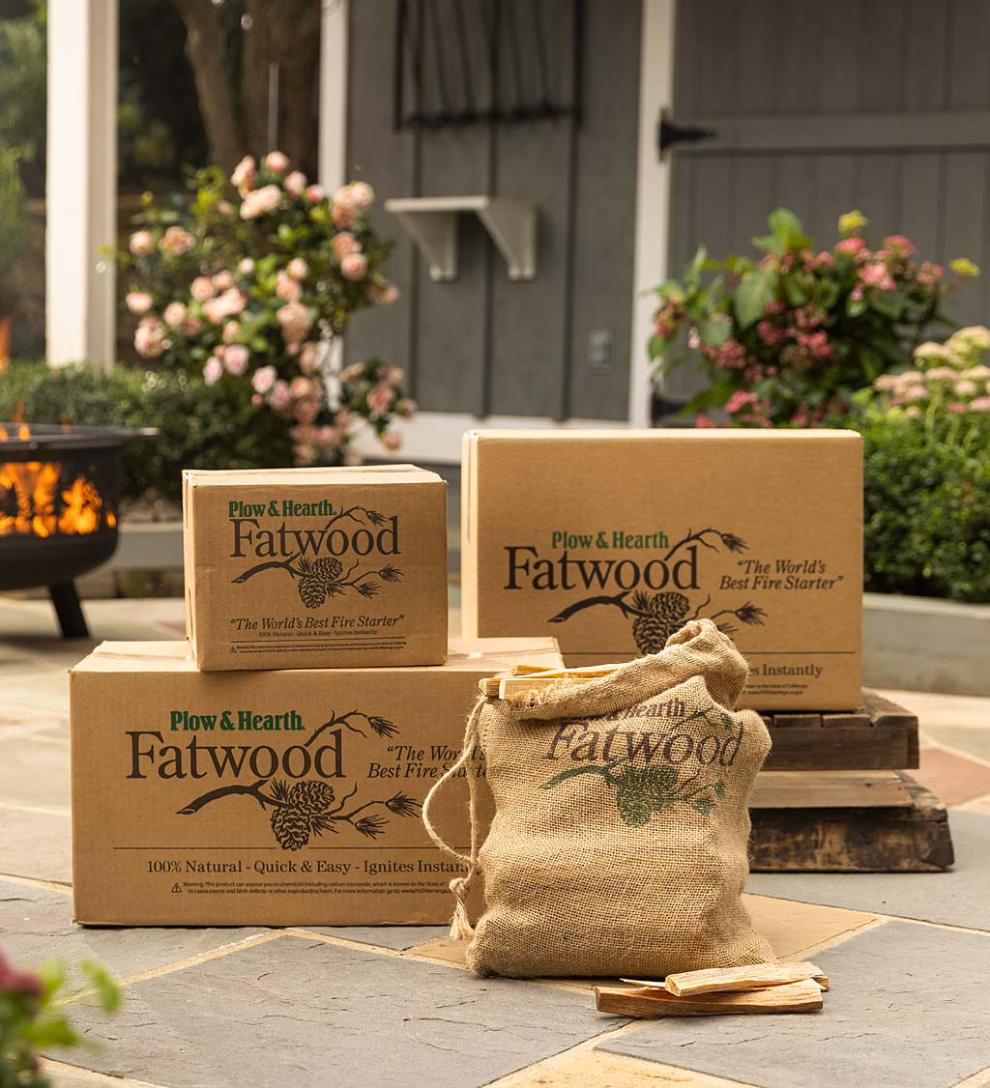 Plow & Hearth Fire Starters & Fatwood | Fireplace & Hearth Fatwood Fire-Starter Pre-Split Kindling