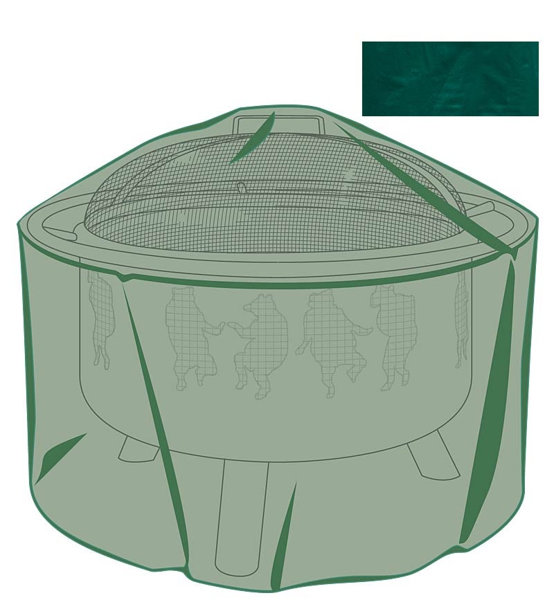 Plow & Hearth Fireplace Cleaning & Maintenance | Fireplace & Hearth Classic Outdoor Furniture All-Weather Fire Pit Cover - Green